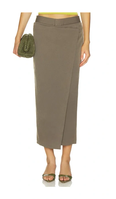 Et Ochs Simon Suiting Skirt In Mushroom