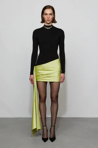 Et Ochs Simone Knit Combo Dress In Black