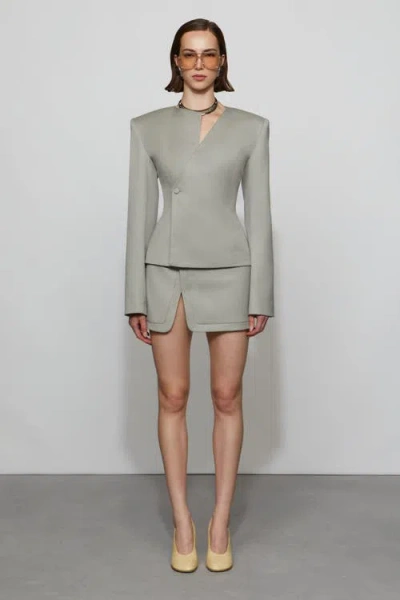 Et Ochs Smith Suiting Skirt In Gray