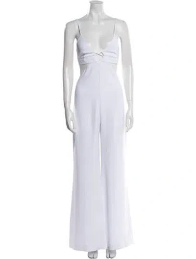 Pre-owned Et Ochs Square Neckline Jumpsuit In White