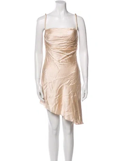 Pre-owned Et Ochs Square Neckline Knee-length Dress In Neutral