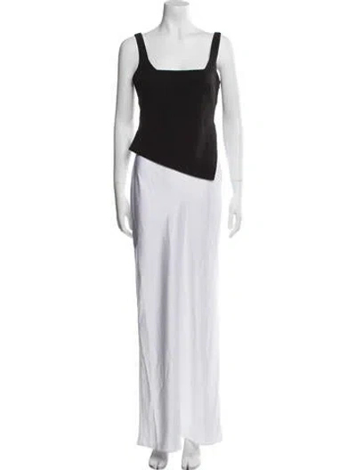 Pre-owned Et Ochs Square Neckline Long Dress In White