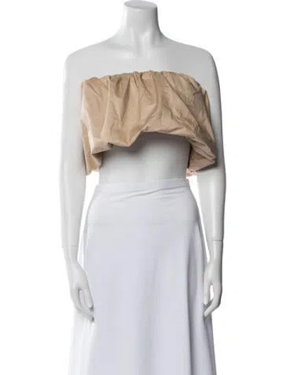 Pre-owned Et Ochs Strapless Crop Top W/ Tags In Neutral