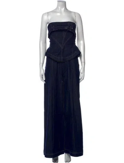 Pre-owned Et Ochs Strapless Jumpsuit W/ Tags In Blue
