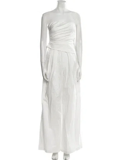 Pre-owned Et Ochs Strapless Jumpsuit In White