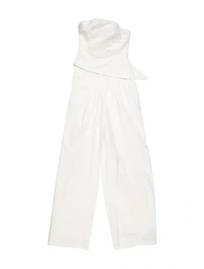 Pre-owned Et Ochs Strapless Jumpsuit In White