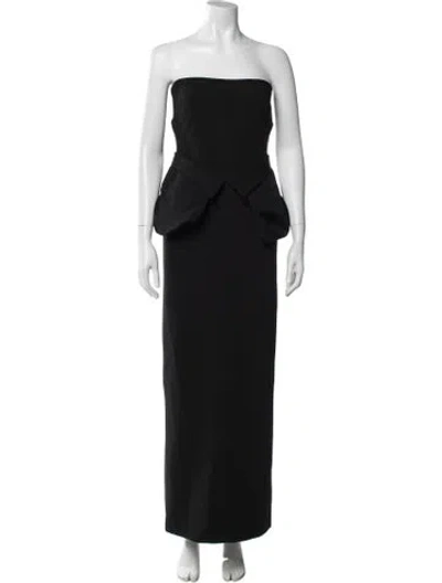 Pre-owned Et Ochs Strapless Long Dress In Black