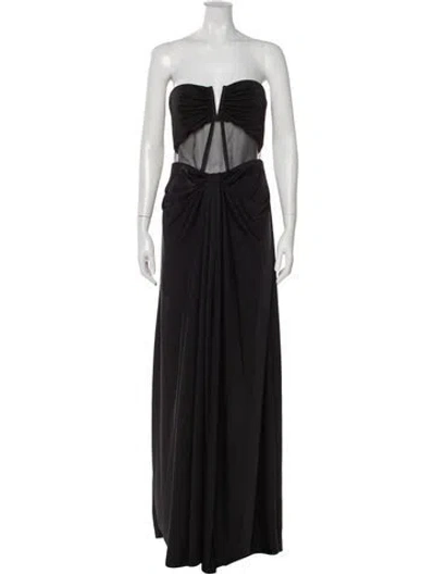 Pre-owned Et Ochs Strapless Long Dress W/ Tags In Black