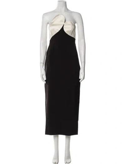 Pre-owned Et Ochs Strapless Long Dress W/ Tags In Black
