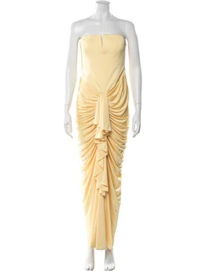 Pre-owned Et Ochs Strapless Long Dress In Yellow
