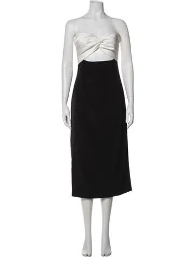 Pre-owned Et Ochs Strapless Midi Length Dress In Black