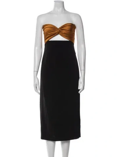 Pre-owned Et Ochs Strapless Midi Length Dress W/ Tags In Black