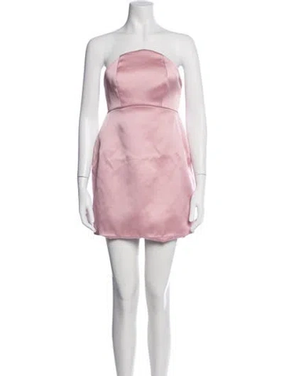 Pre-owned Et Ochs Strapless Mini Dress In Pink