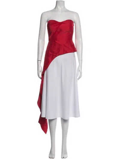 Pre-owned Et Ochs Strapless Top W/ Tags In Red