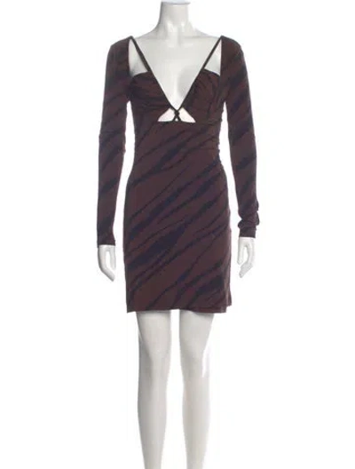 Pre-owned Et Ochs Striped Mini Dress In Multi