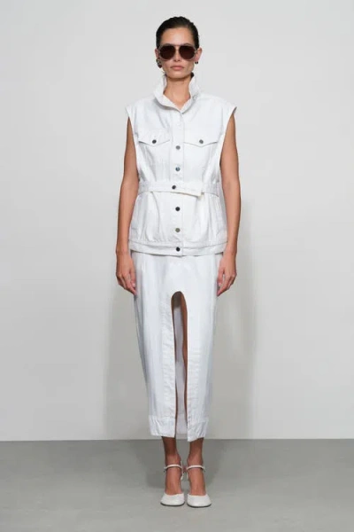 Et Ochs Sylas Denim Vest In White