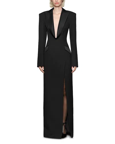 Et Ochs Sylvia Shawl Collar Suiting Gown In Black