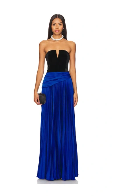 Et Ochs Tabitha Gown In Sapphire & Black