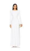 Et Ochs Thea Ruched A-line Jersey Gown