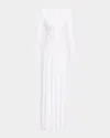 Et Ochs Thea Ruched A-line Jersey Gown