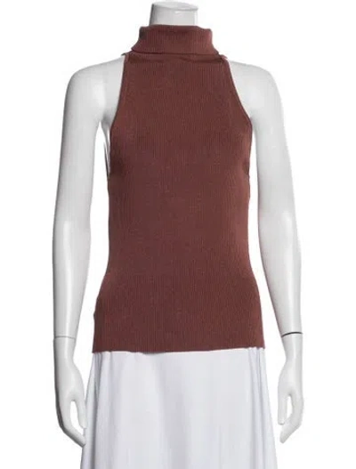 Pre-owned Et Ochs Turtleneck Sleeveless Top W/ Tags In Grey