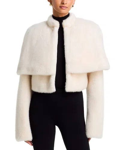 Et Ochs Vlad Faux Fur Cape Jacket In White