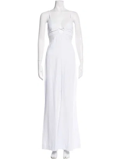 Pre-owned Et Ochs V-neck Jumpsuit W/ Tags In White