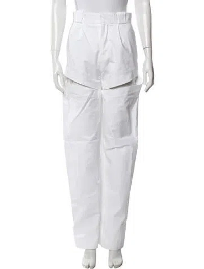 Pre-owned Et Ochs Wide Leg Pants In White