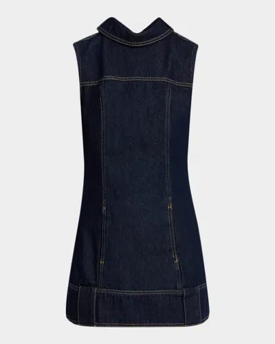 Et Ochs Winslow Cotton Denim Mini Dress In Blue