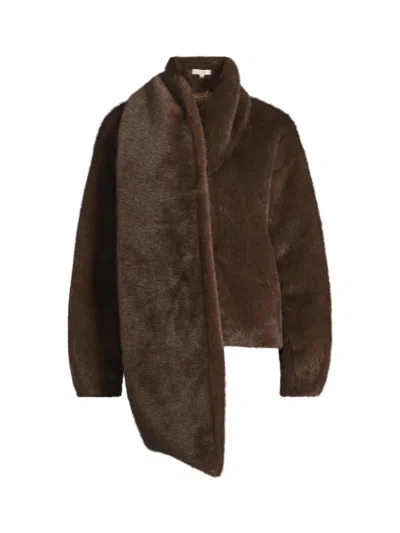 Et Ochs Women's Adria Wrapped Scarf Jacket In Brown