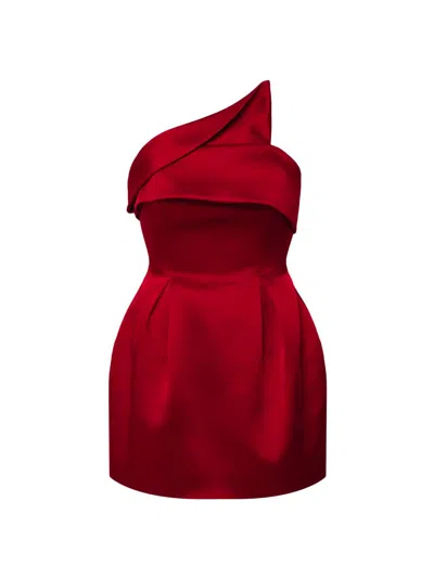 Et Ochs Ayla Strapless Structured Mini Dress In Red