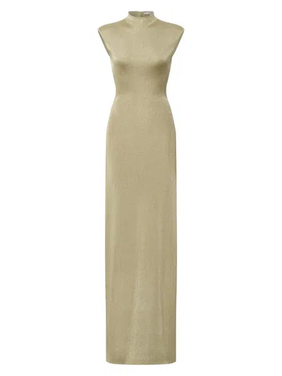 Et Ochs Women's Clare Metallic Knit Maxi Dress In Neutral