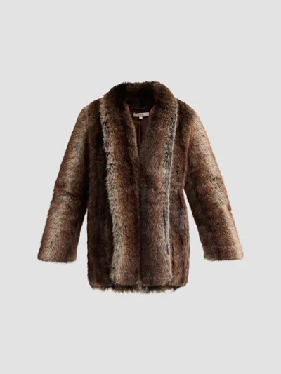 Et Ochs Women's Cooper Pelted Faux-fur Coat In Brown