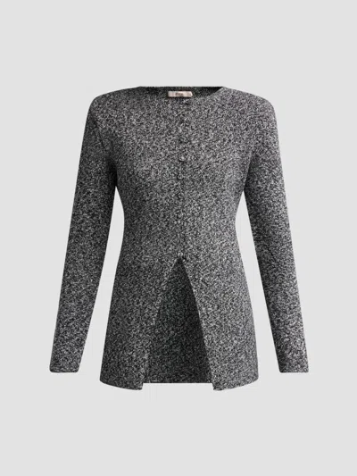 Et Ochs Women's Mischa Marled Knit Cardigan In Black