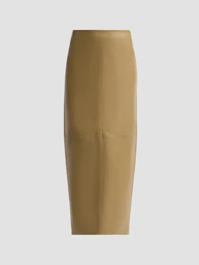 Et Ochs Women's Pierre Faux-leather Pencil Midi Skirt In Brown
