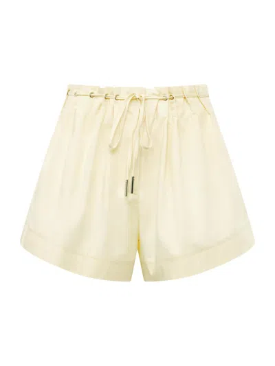 Et Ochs Women's Ripley Stretch-cotton Drawstring Shorts In Neutral