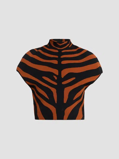 Et Ochs Women's Rumi Knit Top In Deep Cognac Black