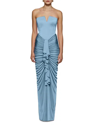 Et Ochs Women's Selena Strapless Drape Column Gown