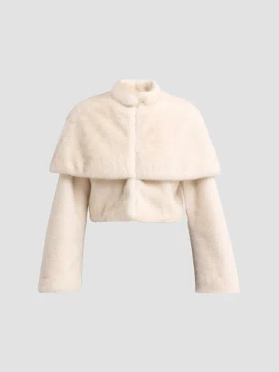 Et Ochs Women's Vlad Faux-fur Crop Jacket In Neutral