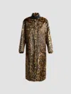 Et Ochs Women's Vonn Leopard-print Faux-fur Coat In Neutral