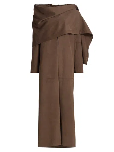 Et Ochs Women's Wren Faux-suede Long Jacket In Brown