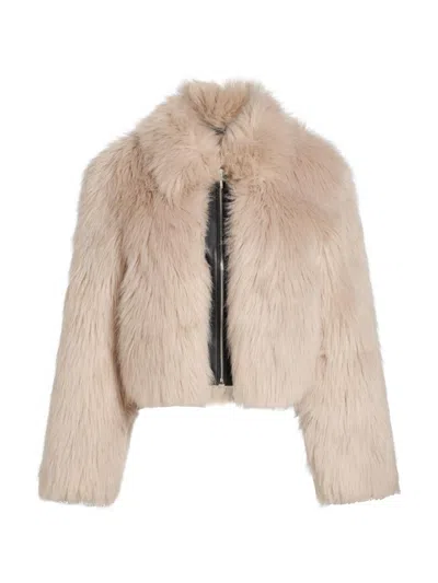 Et Ochs Women's Yates Faux Fur Crop Jacket In Neutral
