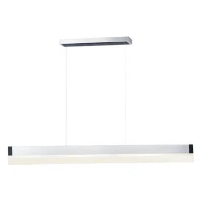 Et2 1 - Light Kitchen Island Linear Led Pendant In Brushed Aluminum