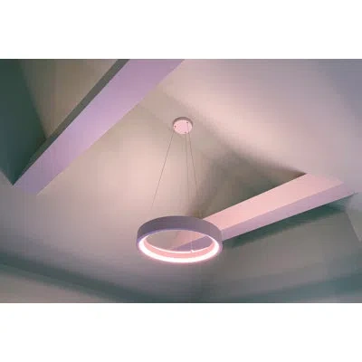 Et2 1 - Light Unique Drum Led Pendant In Matte White