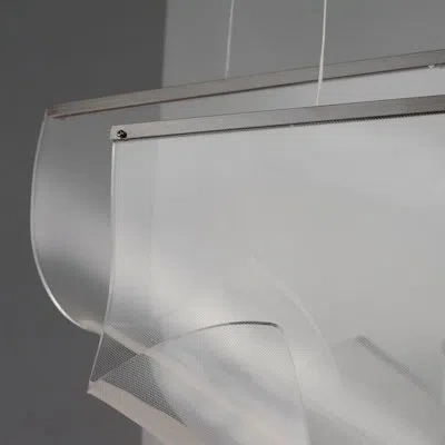 Et2 3 - Light Kitchen Island Linear Led Pendant In Brushed Gunmetal