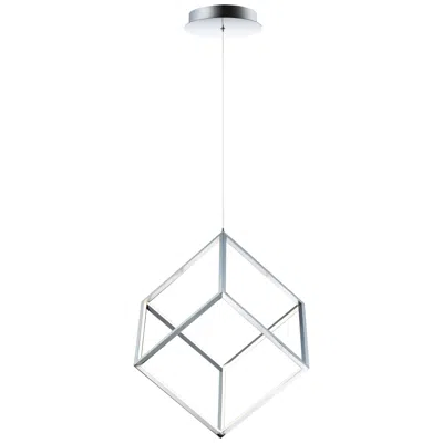 Et2 4-square 14 1/4" Wide Chrome Square Modern Geometric Led Pendant