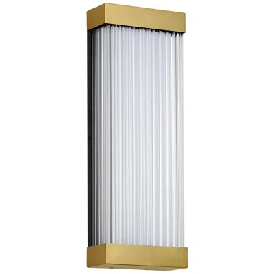 Et2 Acropolis 22" Natural Aged Brass Led Outdoor Sconce