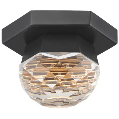 Et2 Allumettes 5" Wide Black 1-light Led Flush Mount