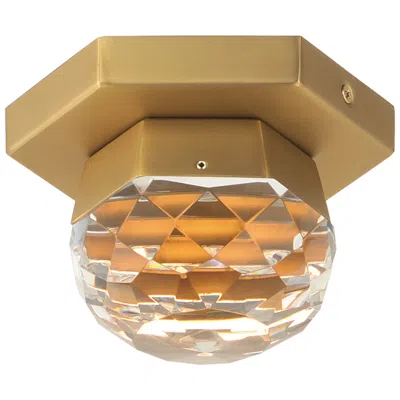 Et2 Allumettes 5" Wide Gold 1-light Led Flush Mount