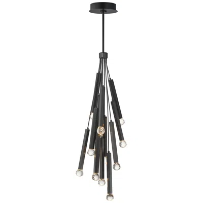 Et2 Allumettes 8 1/2" Wide Black 12-light Led Pendant